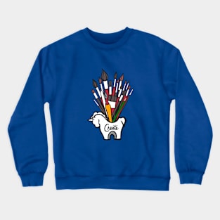 Create Unicorn with Art Tools Crewneck Sweatshirt